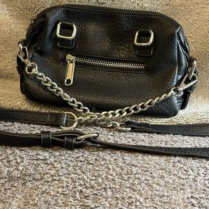 Forever 21 Black Leather Chain Strap Bag
